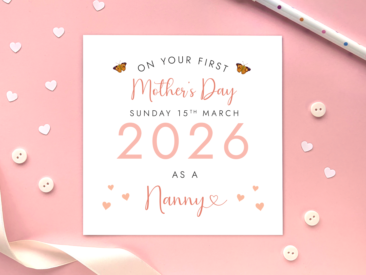 Personalised First Mother's Day Card for Nanny