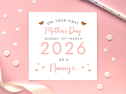 Personalised First Mother's Day Card for Nanny