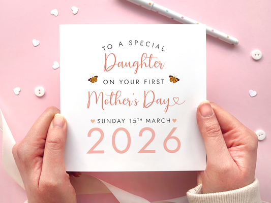 Personalised First Mother's Day Card for Daughter