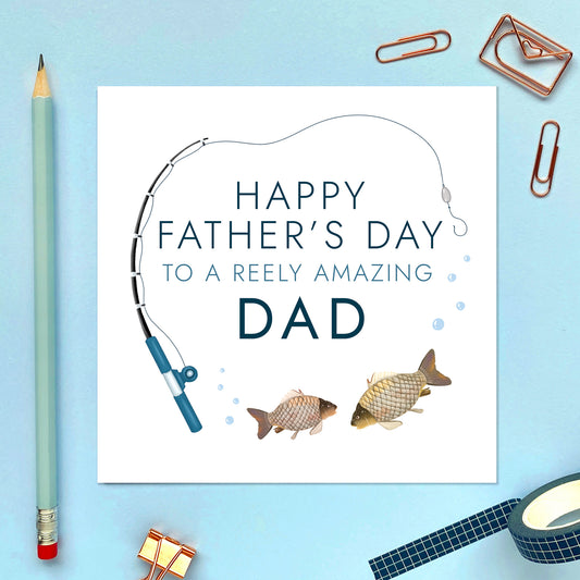 Fishing Fathers Day Card for Dad or Grandad