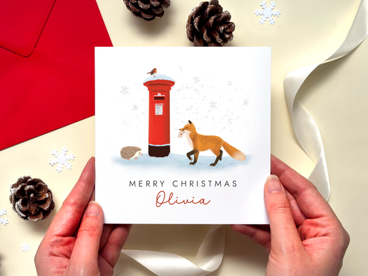 Personalised Animal Christmas Card