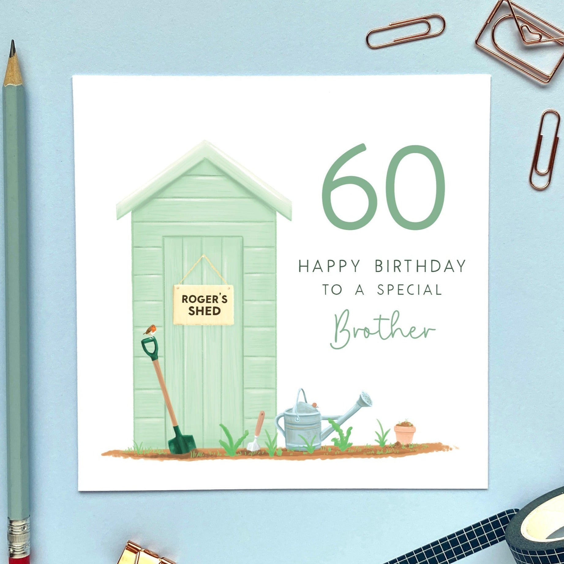 personalised 60th birthday card for brother