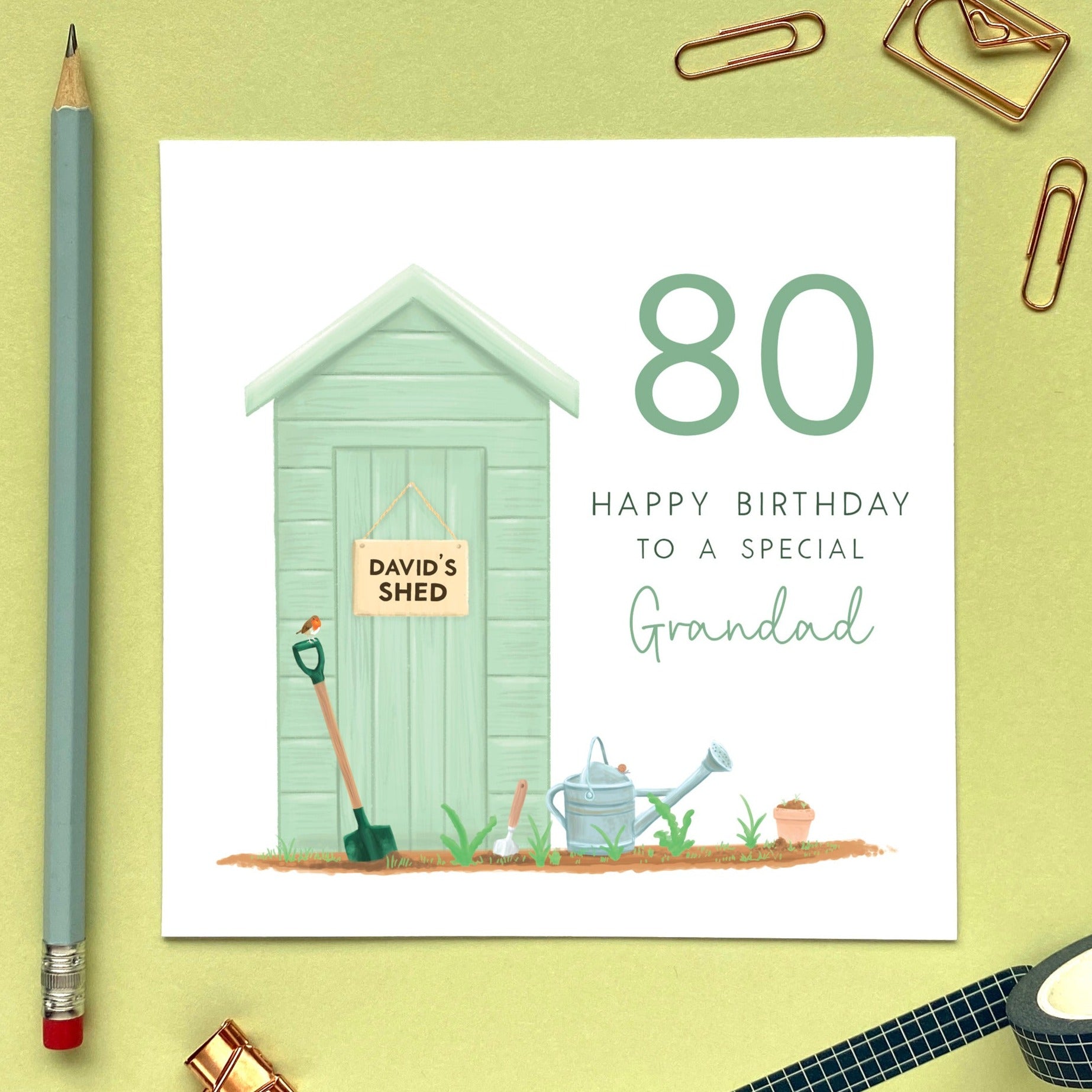 Personalised Garden Shed Birthday Card For Grandad Lilac Kitten Designs personalised-garden-shed-birthday-card-for-grandad-lilac-kitten-designs