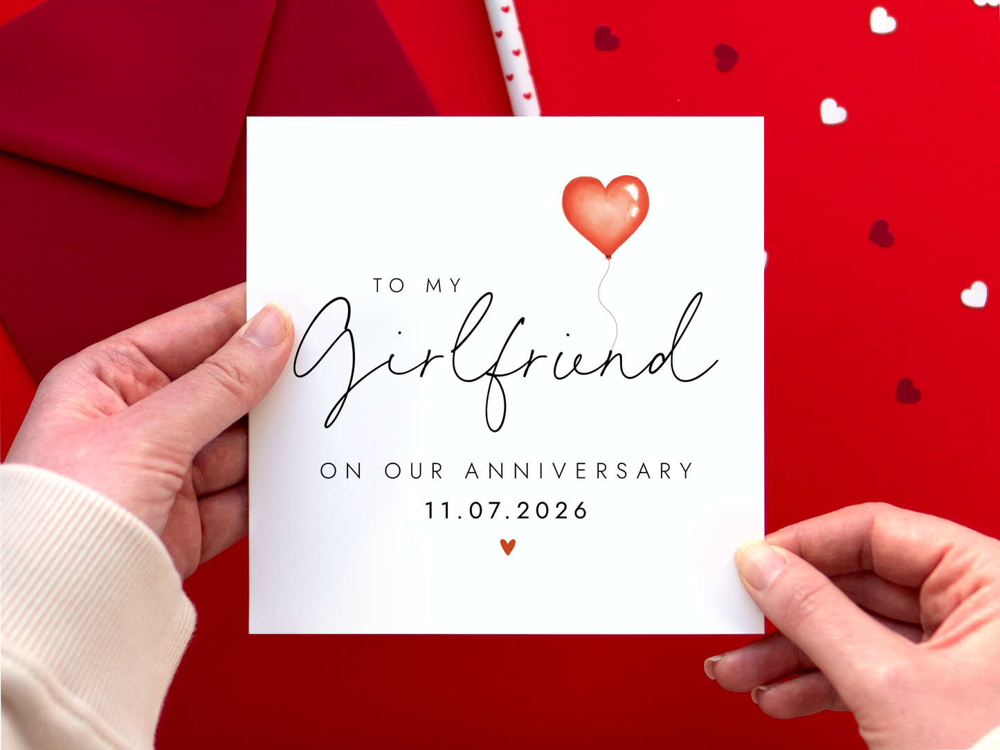 Personalised Anniversary Card for Girlfriend