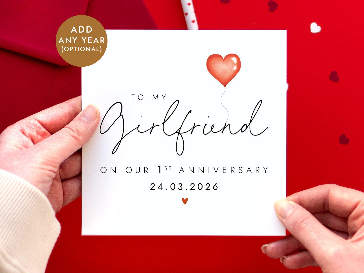 Personalised Anniversary Card for Girlfriend