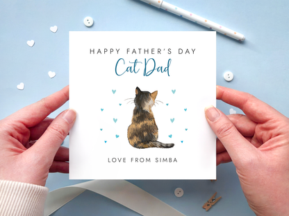 Personalised Any Breed Pets Father's Day Card - Father's Day Card from Cat