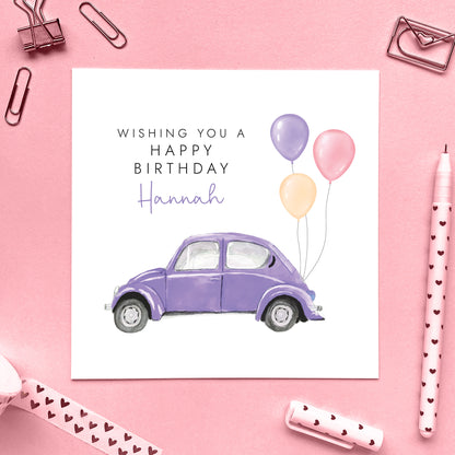 Personalised Classic Car Birthday Card