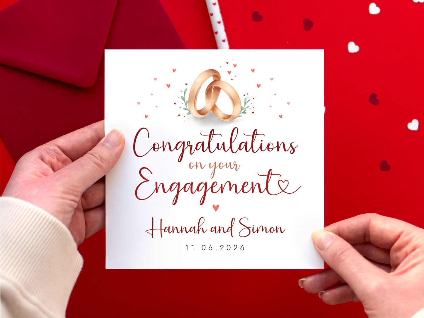 Personalised Congratulations on Your Engagement Card