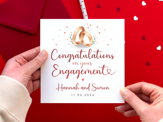 Personalised Congratulations on Your Engagement Card