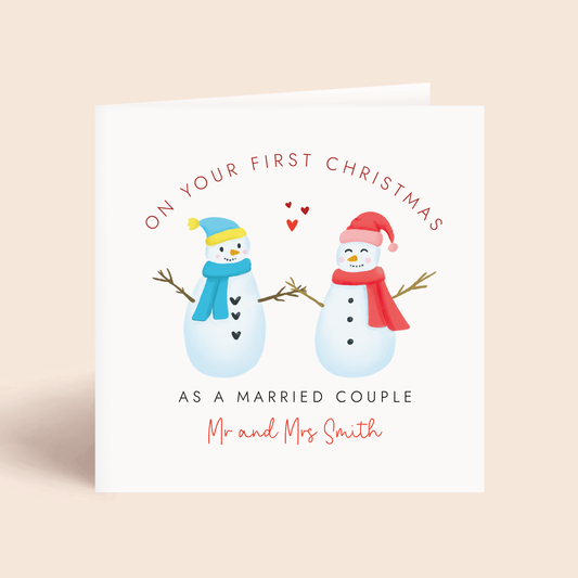 First Christmas as a Married Couple Christmas Card