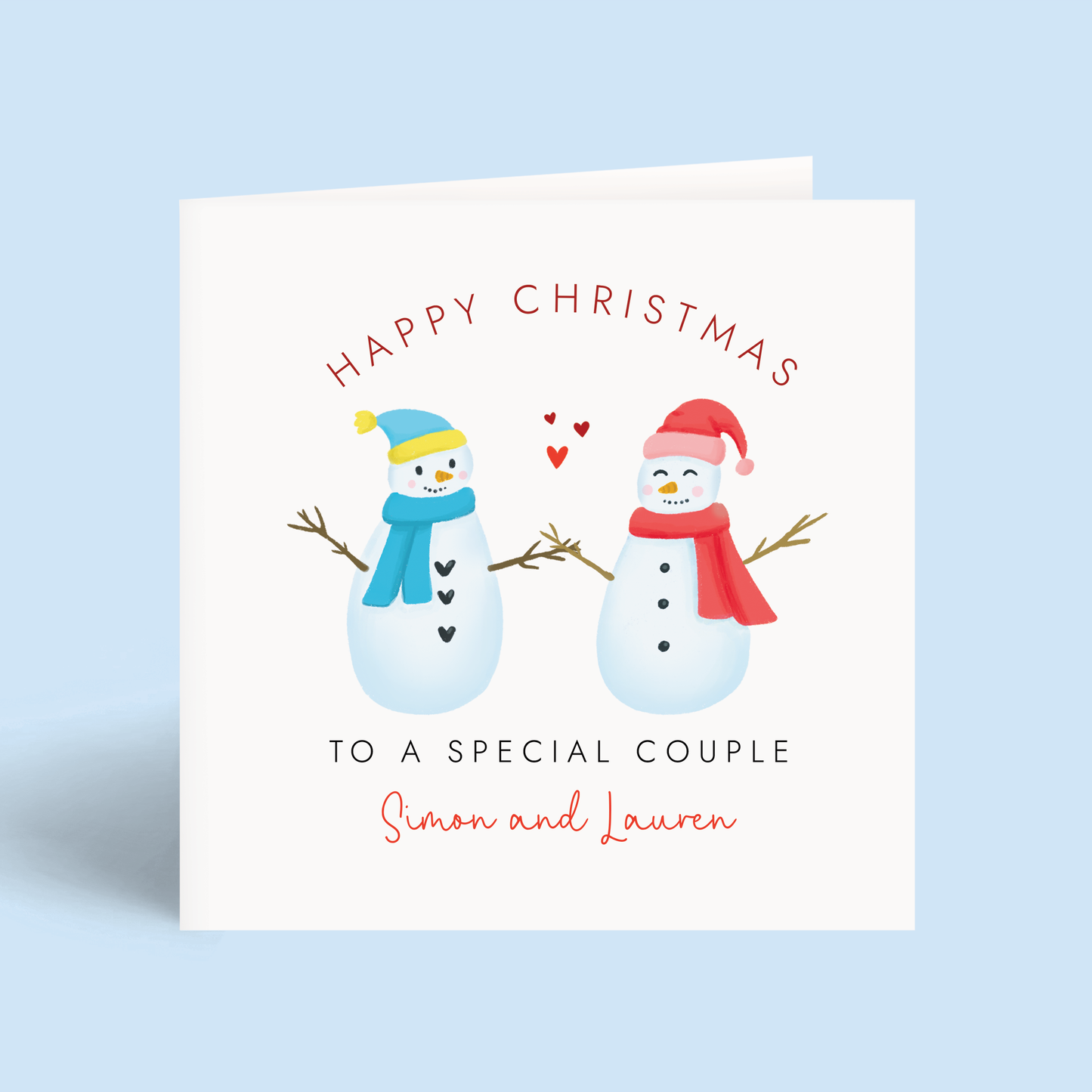 Personalised Christmas Card for Couple
