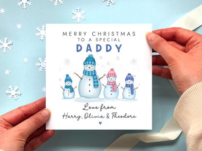 Personalised Christmas Card for Daddy