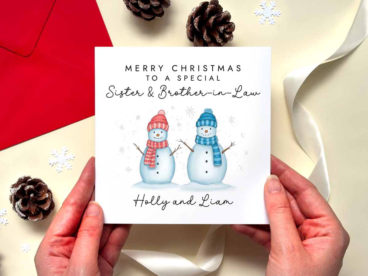 Personalised Christmas Card for Sister and Brother-in-Law