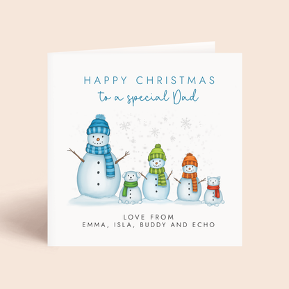 Personalised Christmas Card for Daddy