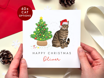 Personalised Cat Christmas Card