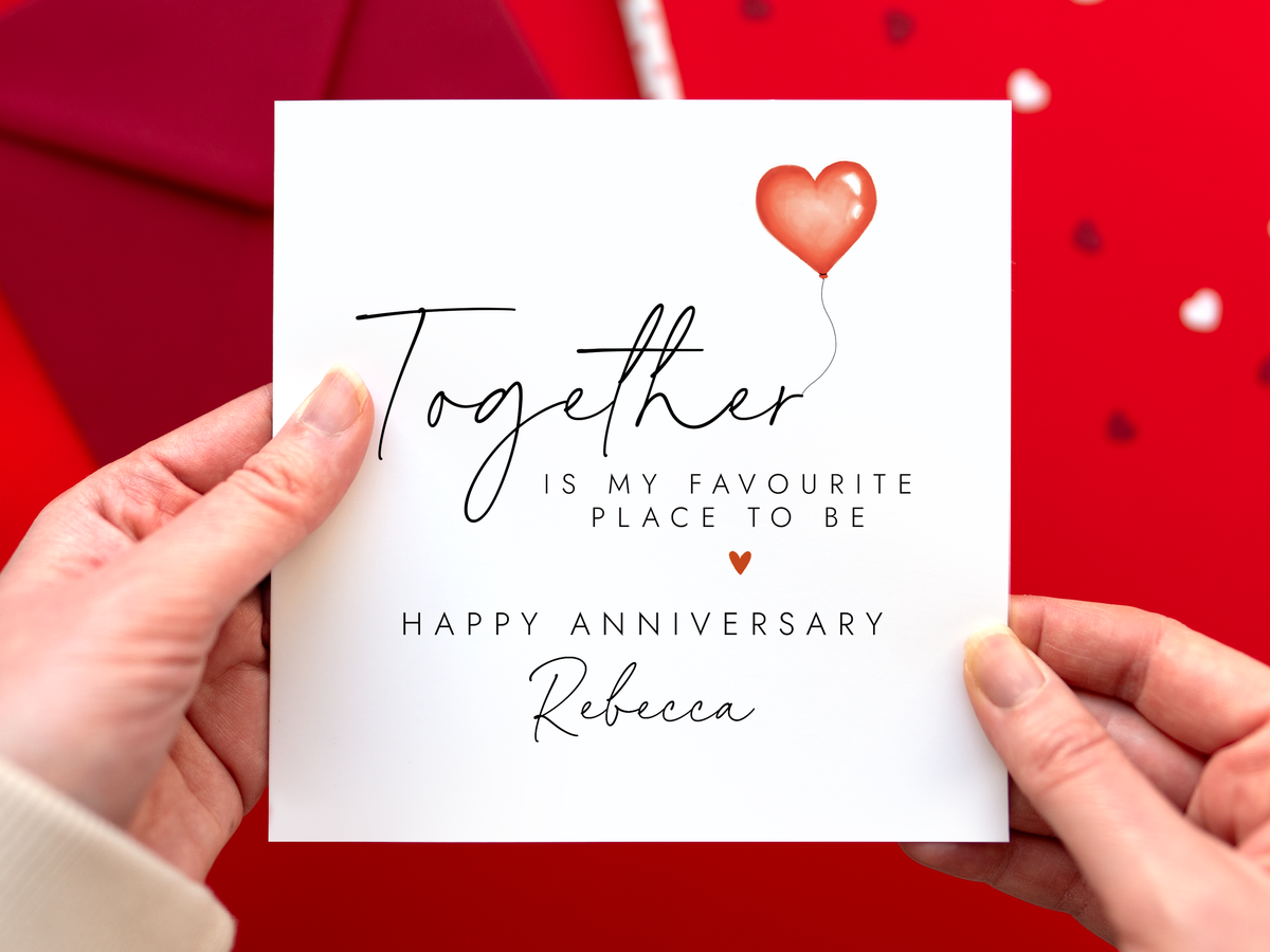 Personalised Anniversary Card for Partner