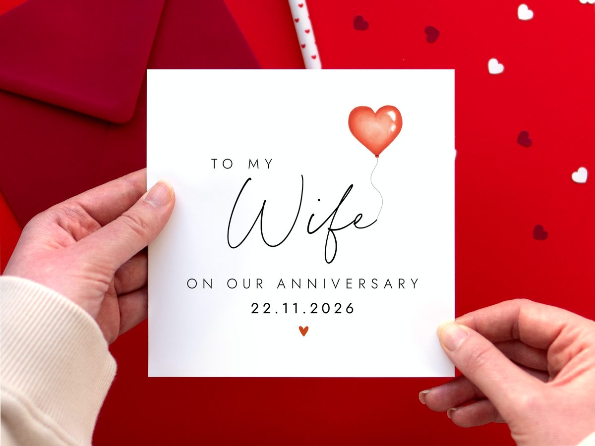 Personalised Anniversary Card for Wife