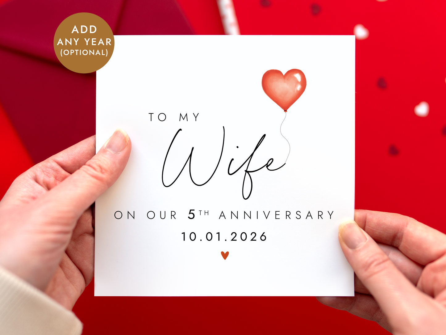 Personalised Anniversary Card for Wife
