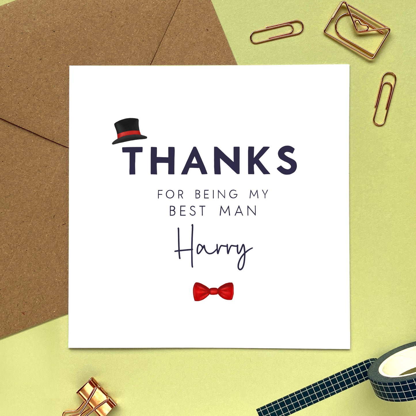 personalised thank you for being my best man card - special, handmade, thanks, best friend, best mate, name, usher, groomsmen, groomsman, brother, brother in law, navy and red, thanks for being my best man