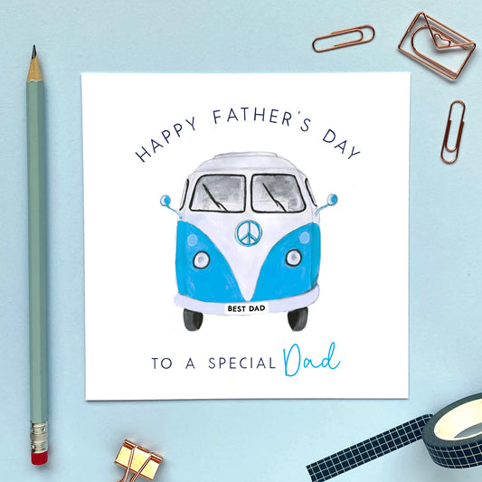 Personalised Camper Van Fathers Day Card